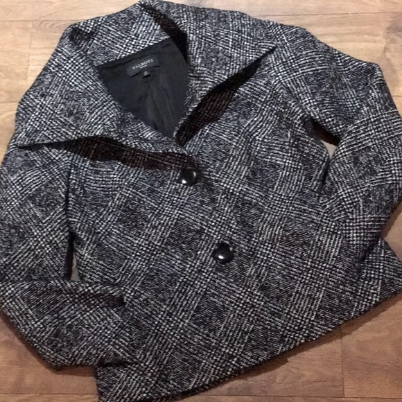 TALBOTS  METALLIC THREADING BLK & WHITE JACKET - Picture 10 of 10